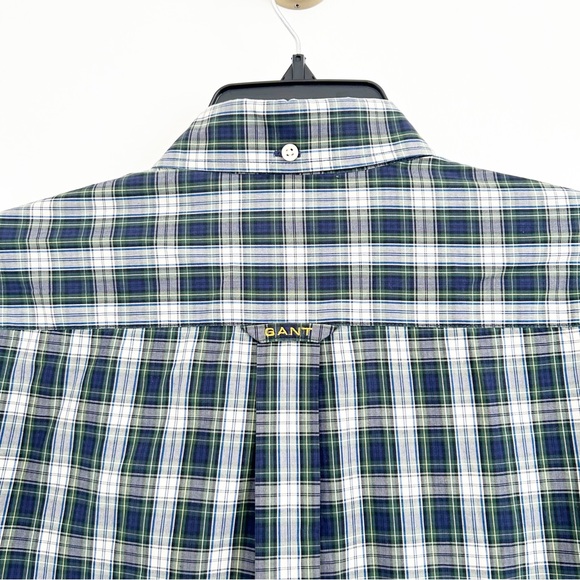 GANT Men's Wilmington Poplin Tartan Plaid Regular Fit Button Down Shirt Medium - Picture 7 of 7